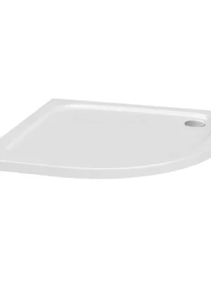 Favoriet TMS Slim Q sprchová vanička z litého mramoru čtvrtkruhová 80x80 cm, bílá, S0588
