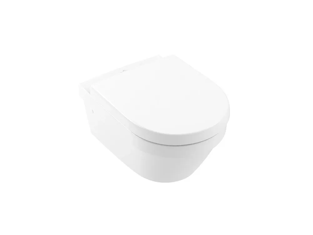 Villeroy & Boch Architectura Závěsné WC se sedátkem Softclose, 53x37 cm, DirectFlush, CeramicPlus, alpská bílá, 4694HRR1 Merkproduct