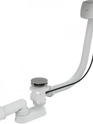 AlcaPlast Sifon vanový automat s napouštěním přepadem, chrom, A564CRM1 Weekendaanbieding