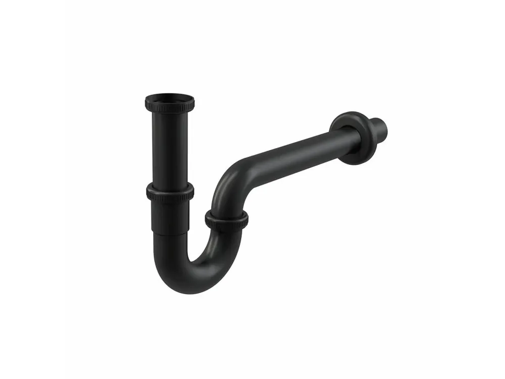 AlcaPlast Sifon umyvadlový DN32 s převlečnou maticí 5/4", černý-mat, A4320BLACK Nu Kopen