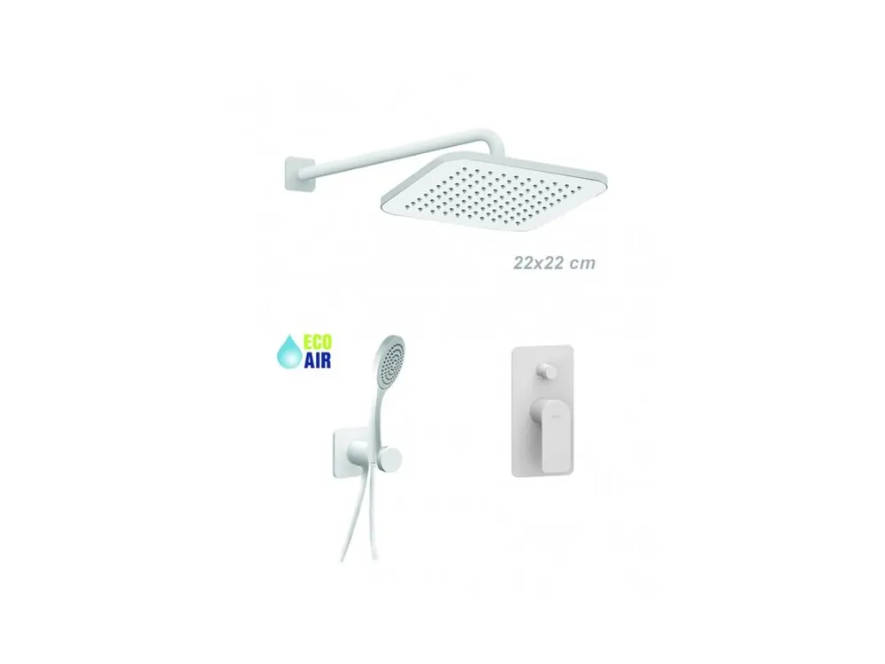 Beste Prijs Sanjet INFINITY Sprchový set v moderní matné bílé barvě, 22x22 cm, SETINW
