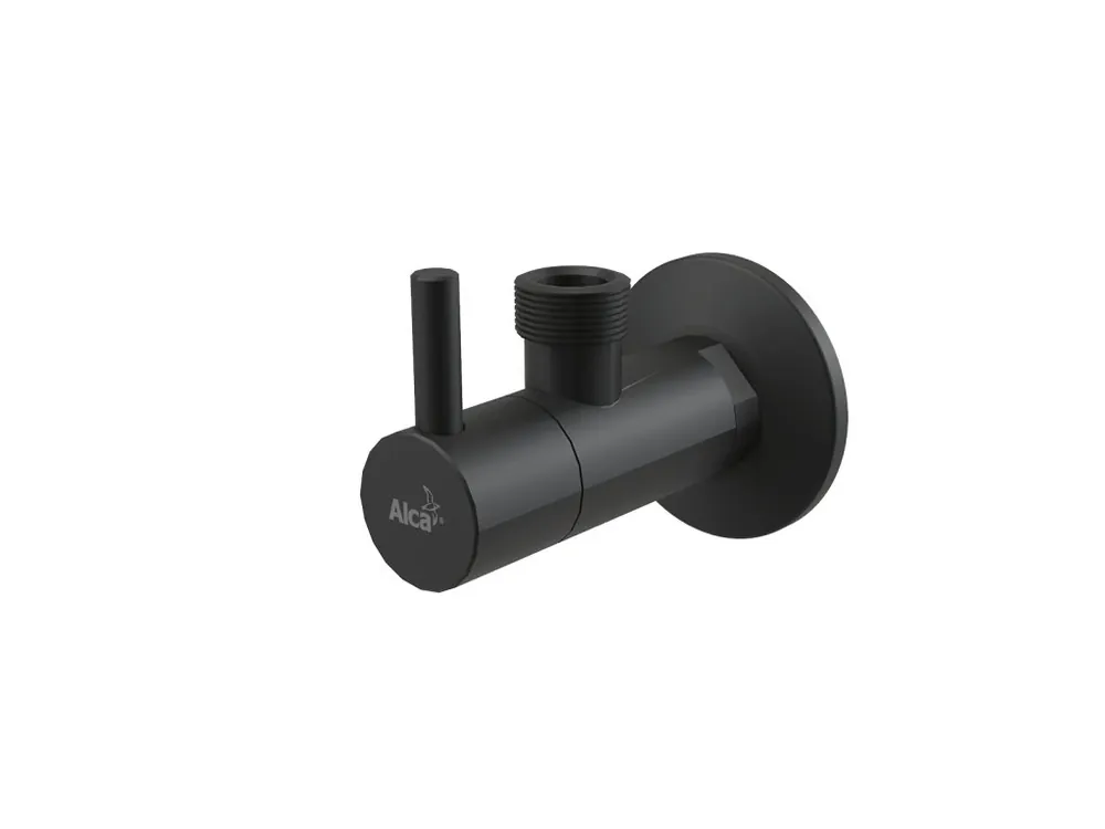 Alleen Vandaag Alcaplast Ventil rohový s filtrem 1/2"×1/2", černá-mat, ARV003-BLACK