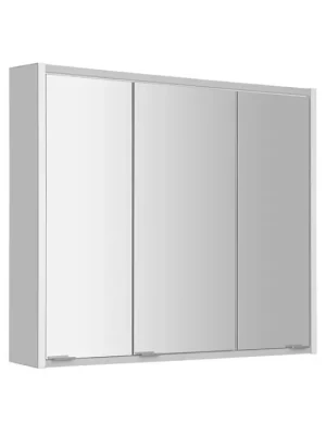 Koop Online BATU galerka 80x71x15cm, 2x LED osvětlení, bílá lesk