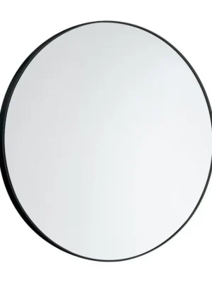 Beperkt Aanbod Kulaté zrcadlo v plastovém rámu ø 60cm, černá