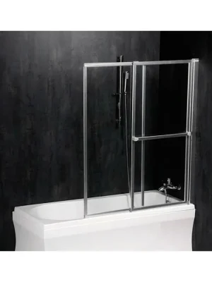 Beste Prijs OLBIA vanová zástěna s pneumatickým zdvihem, š. 1230mm, stříbrná, čiré sklo