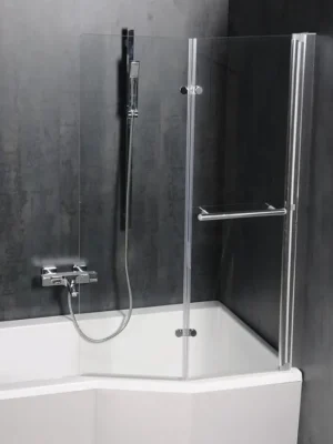 ODESSA vanová zástěna s pneumatickým zdvihem, š. 970mm, stříbrná, čiré sklo Lage Prijs