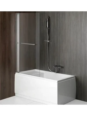 RIONI vanová zástěna s pneumatickým zdvihem, š. 710mm, stříbrná, čiré sklo Beperkte Voorraad