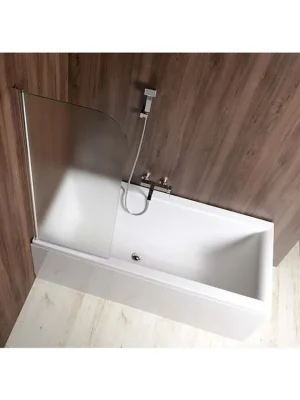 Exclusieve Aanbieding VILMA vanová zástěna 600x1400mm, chrom, levá, sklo matné