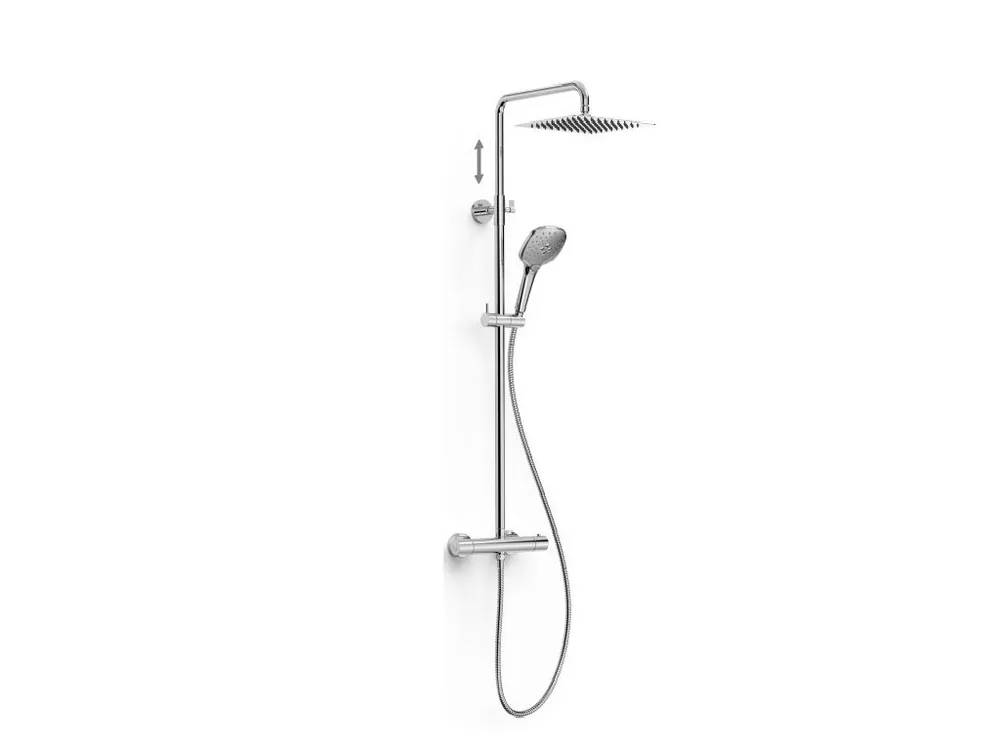 Tres, Sprchová sestava termostatické baterie, nástěnná dvoucestná, chrom, 21639522 Rechtstreeks Van De Fabrikant