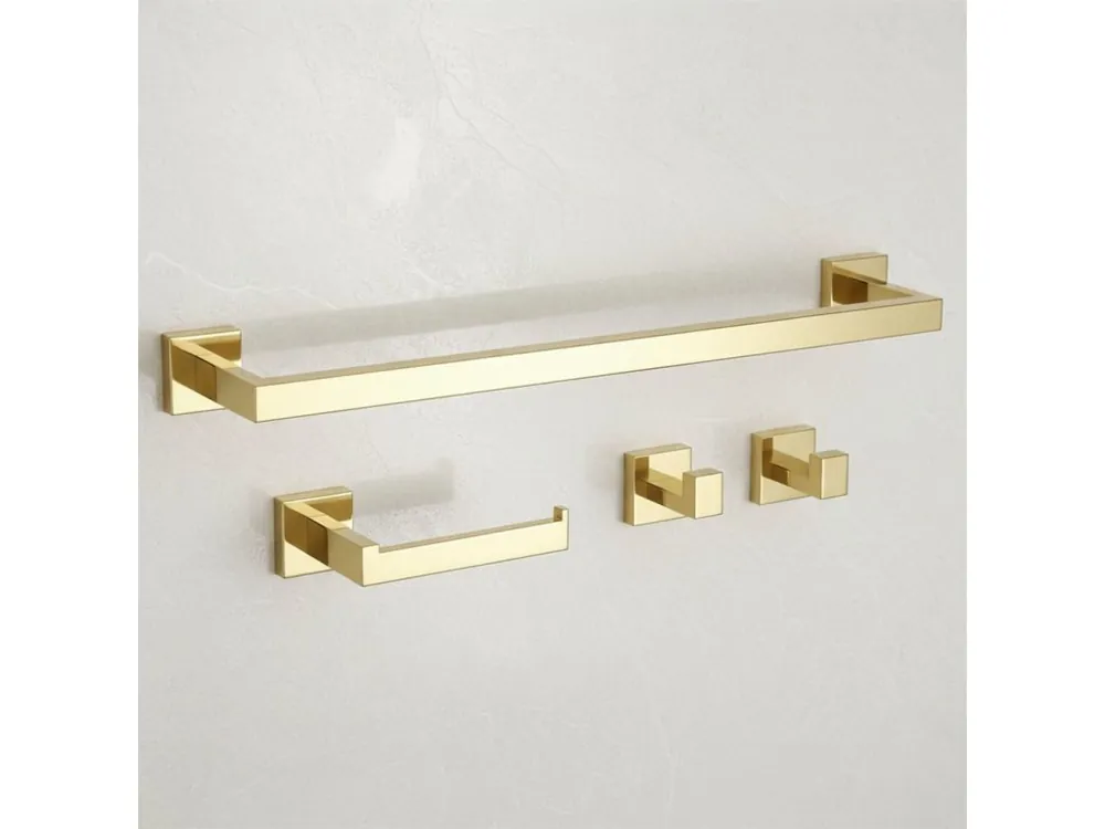 Sada koupelnových doplňků Rio Gold 4 díly Weekendaanbieding
