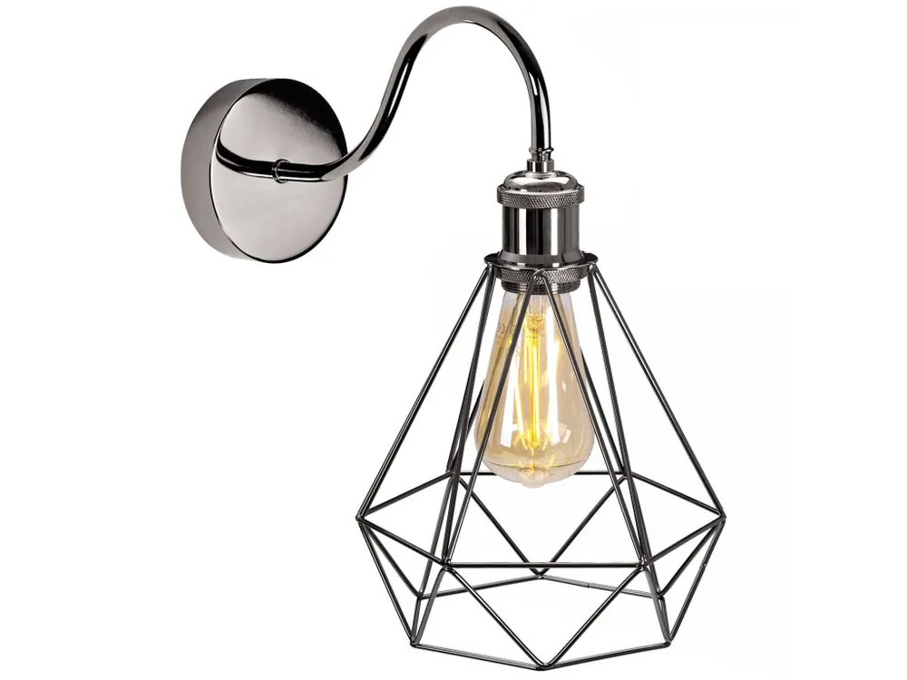 Beste Prijs Lampa nástěnná nástěnná Loft černá chrom 392230