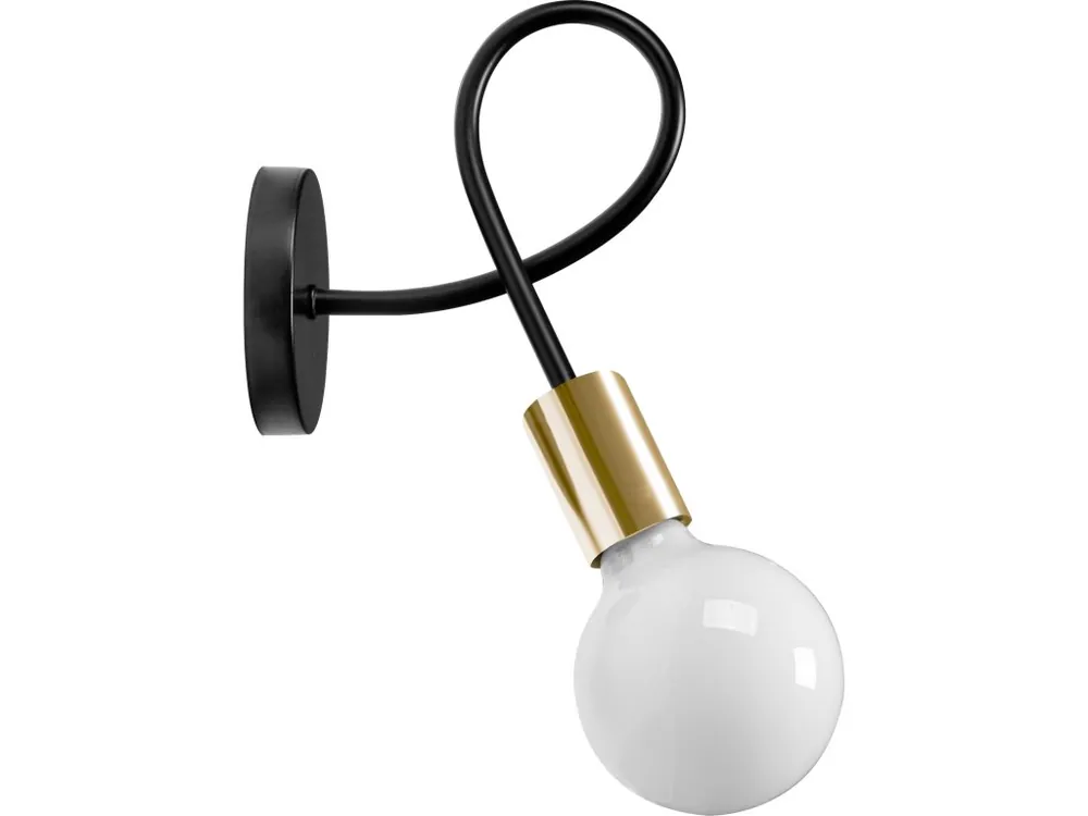 Gereduceerde Prijs Kovová nástěnná lampa Loft PARADISE APP516-1W Gold