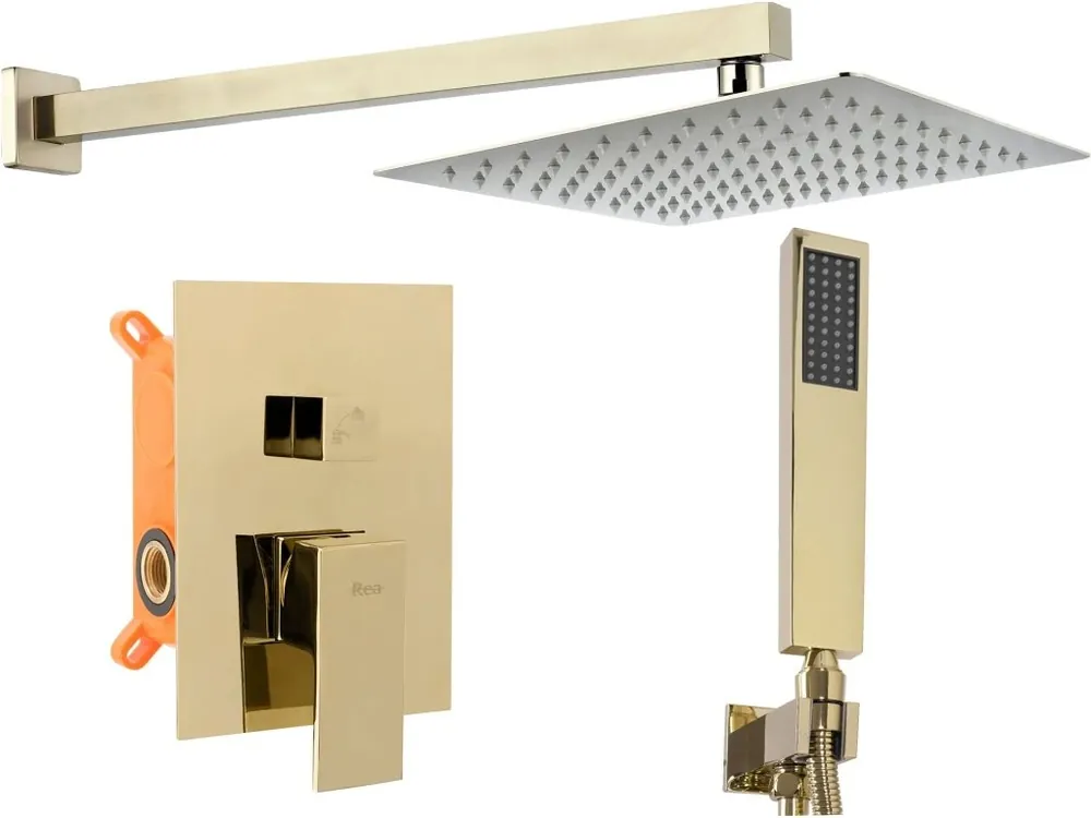 Aanbieding Podomítková sprchová sada REA FENIX - zlatá + BOX