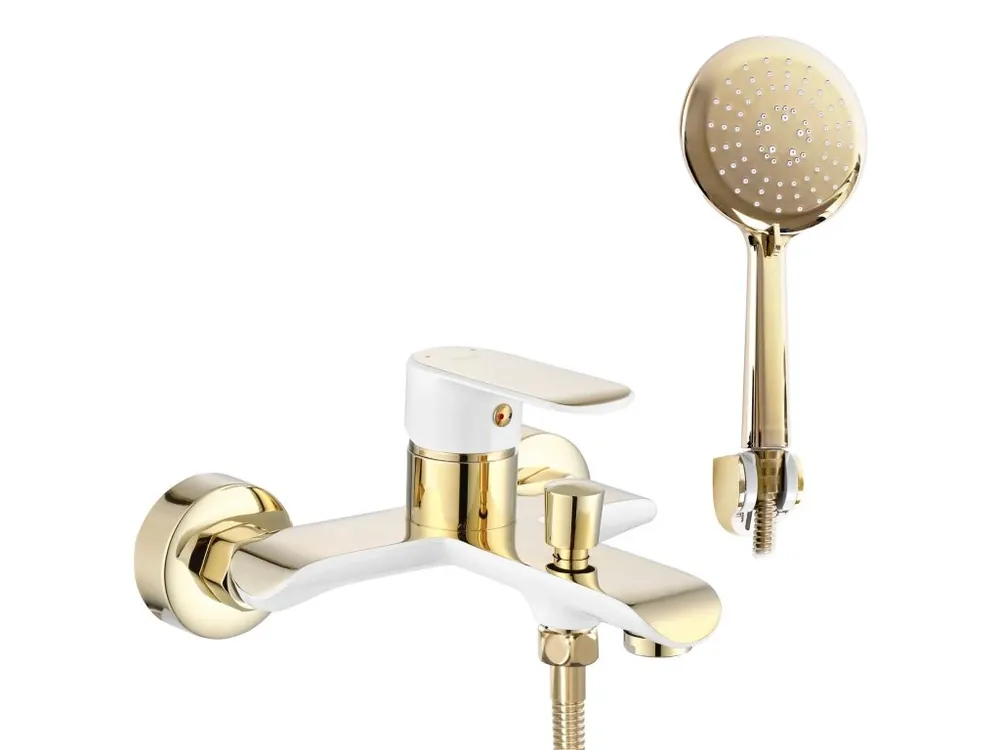 Weekendaanbieding Koupelnová baterie REA BLOOM - matně bílá-zlatá