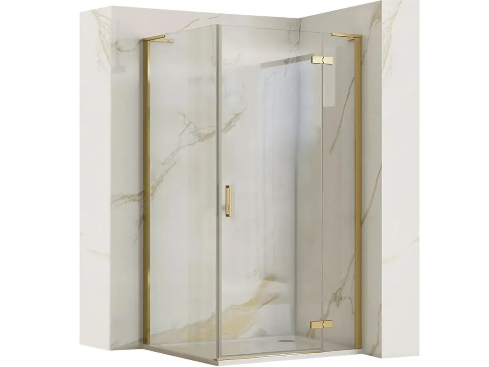 Snelle Levering Sprchová kabina REA Hugo 100x80 Gold Brush