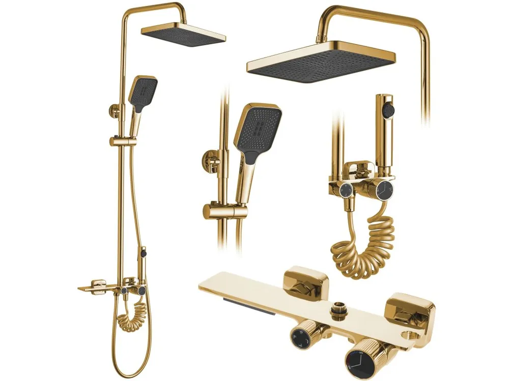Premium Sprchový set REA HELIX Gold