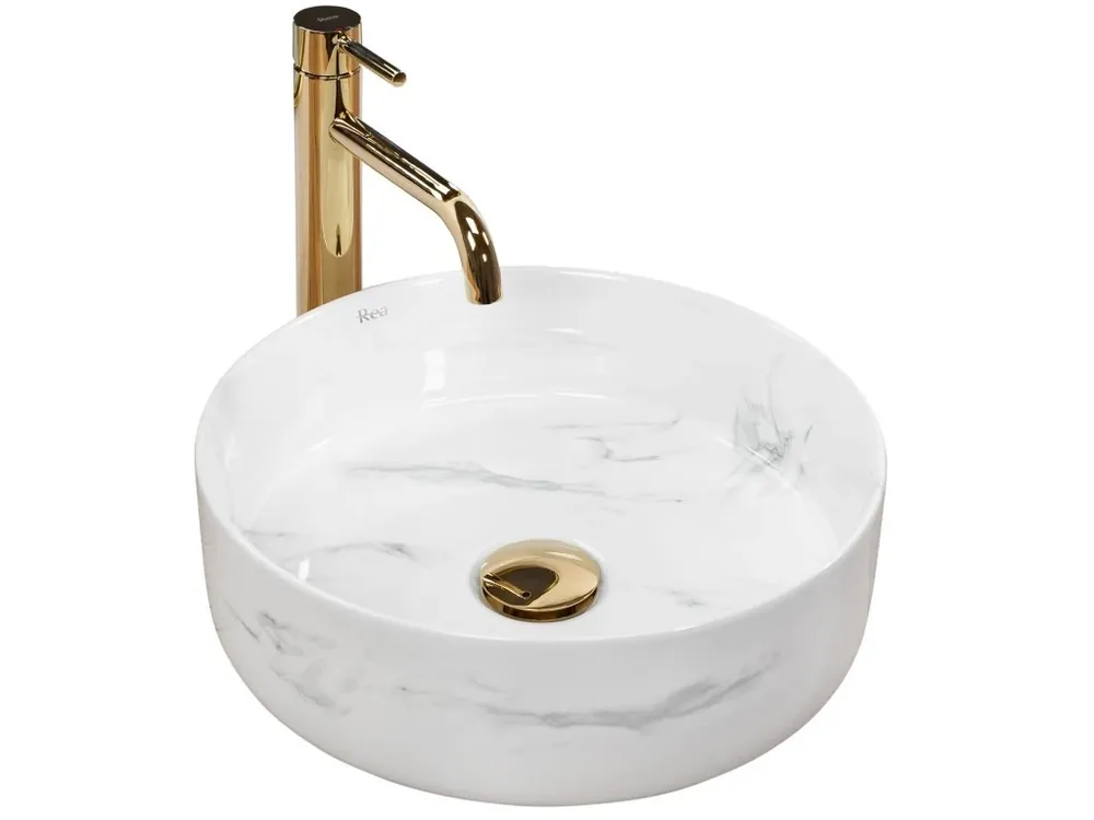 Umyvadlo na desku REA SAMI Nature Marble Op = Op