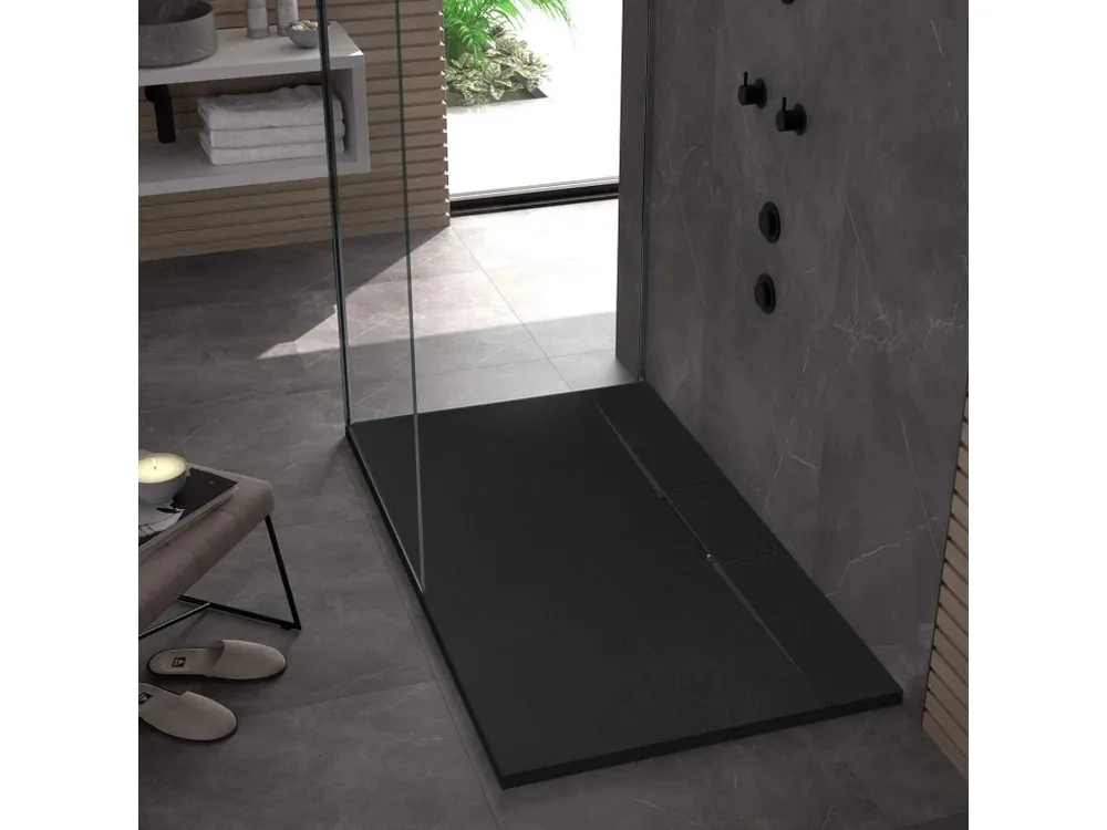 Sprchová vanička REA Bazalt long 80x120 - černá Dagaanbieding