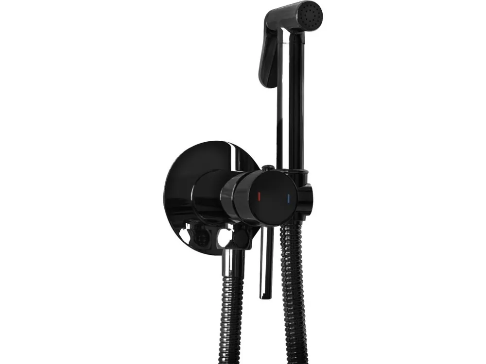 Fabrieksprijs Podomítková bidetová baterie LUNGO LOOP - Black Metallic