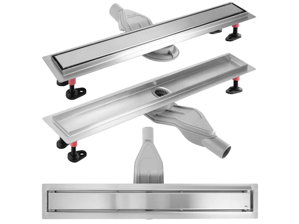 Premium Sprchový žlab REA Neox Superflow, broušený nikl, 80 cm