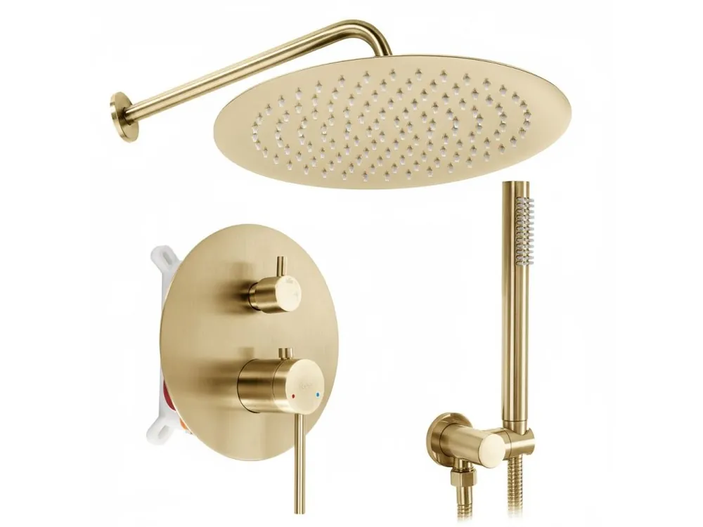 Hoge Kwaliteit Podomítková sprchová sada Rea Foss Clif Brush Gold + BOX