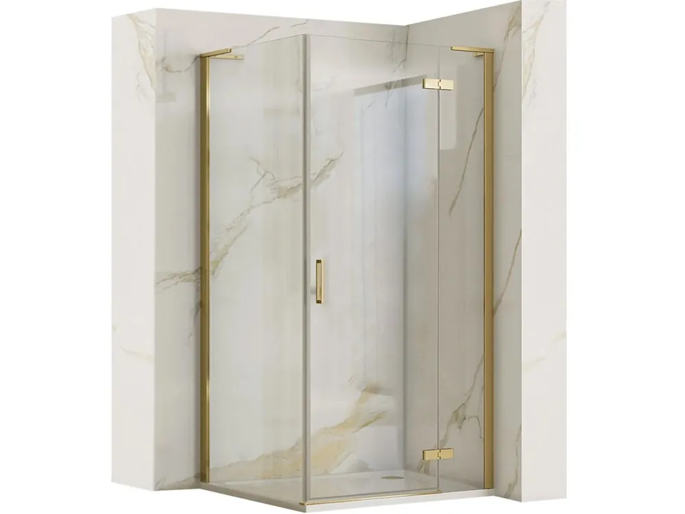 Sprchová kabina REA Hugo 90x90 Gold Brush Koop Online