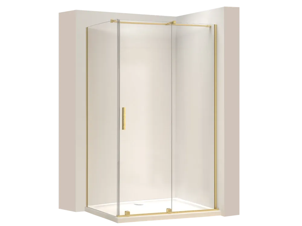 Goedkoop Sprchová kabina REA Montana Gold Brush 140x80