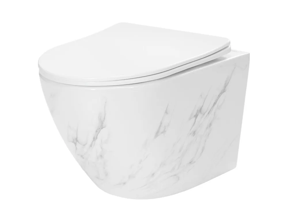 WC mísa bez splachovacího okruhu Rea Carlos Nature Marble Gecertificeerd