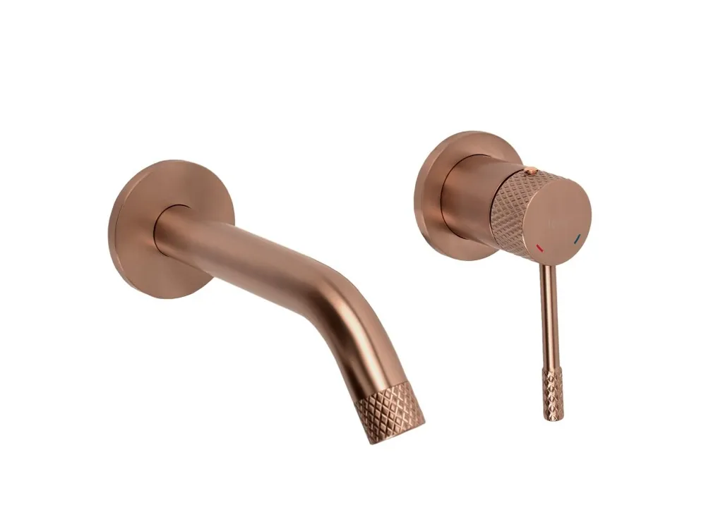 Koop Vandaag Podomítková vanová baterie REA Venti Brush Copper