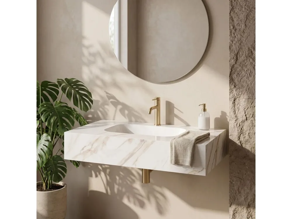 Nástěnné umyvadlo REA Aresa Grey Gold 80 Voordeelprijs