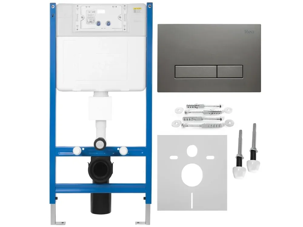 Podomítkový WC systém K011A-Q + tlačítka I Brush Titan Lage Prijs