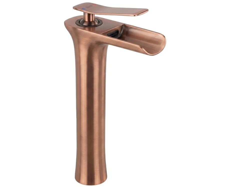 Umyvadlová baterie REA Laguna Brush Copper high Snelle Levering