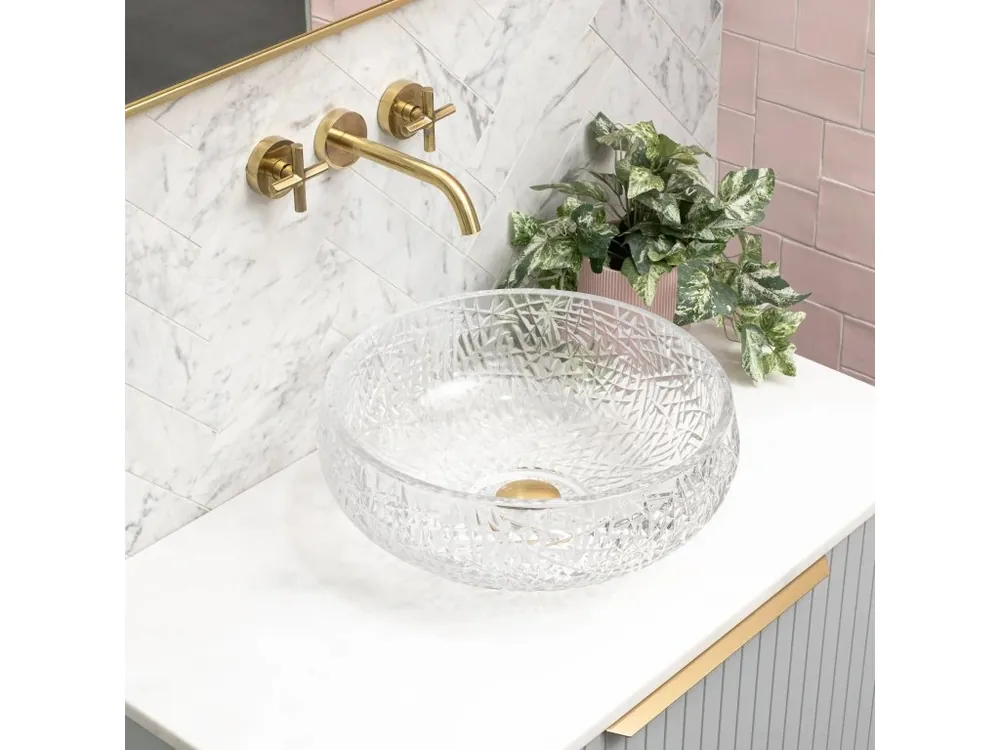 Snelle Levering Umyvadlo na desku REA ICE CRISTAL