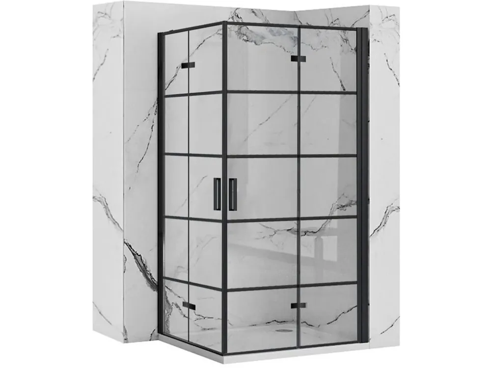 Gratis Retour Sprchová kabina Rea Molier Black Double 80x80