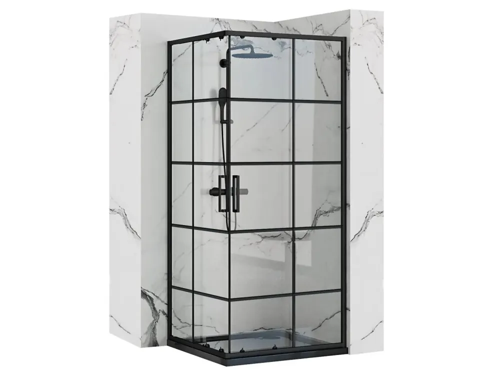 Flitsaanbieding Sprchový kout REA CONCEPT 90x90 - černý