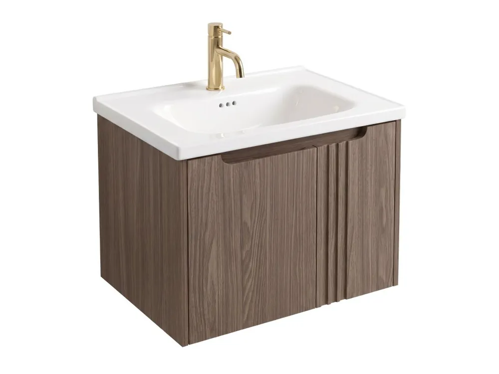 Koupelnová skříňka s umyvadlem Rea DB86-60L-1 Dark 60cm Betaalbaar