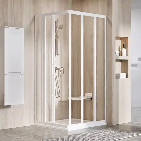 ASRV3-75 198 kout rohový posuvný 1 DÍL rám bílý/sklo transparent (15V301R2Z1) Omezená Nabídka