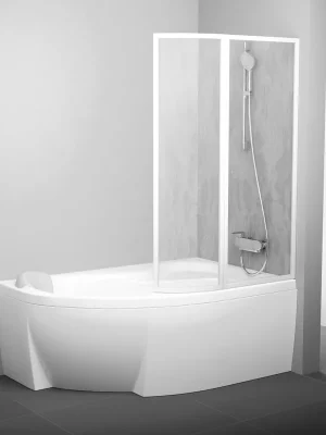 VSK2 Rosa 160 L vanové zástěna, rám bílý/plexi rain (76L9010041) Seizoensaanbieding