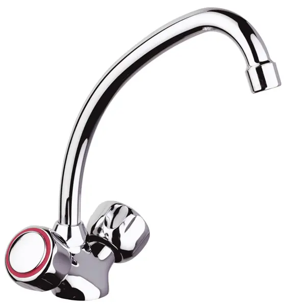 Zlevněný Rio - dřezová kohoutková stojánková baterie, kulaté ústí 200 mm (RI1556)