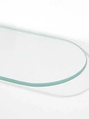 Cover oval C 59x12 cm - skleněná polička oválná čirá (100-098) Sleva