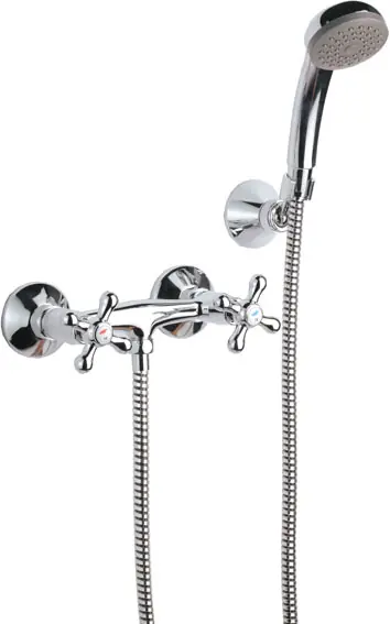 Akce Rio II - sprchová kohoutková nástěnná baterie, s příslušenstvím, rozteč 150 (RK1181B)