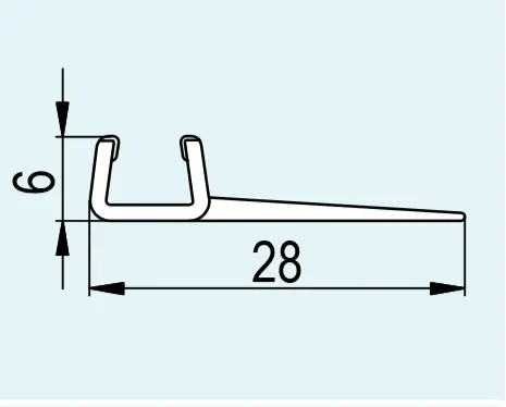 Beperkt Aanbod Svislé těsnění na 6 mm skla, pro Top-Line TOPS2 (82205.KD.TOPS2-82205.2000)