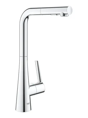 Zedra - páková dřezová baterie, vytahovací sprška (32553002) Koopje