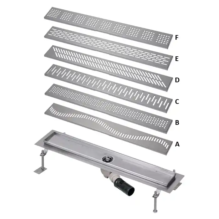 Koop Vandaag SLKN 05A - Nerezový koupelnový žlábek do prostoru, délka 115 cm, lesk (69051)