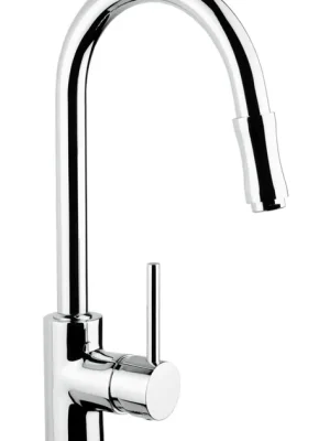 Kuchyňská stojánková baterie, otáčivé ústí, vytahovací sprška (K540) Omezená Nabídka