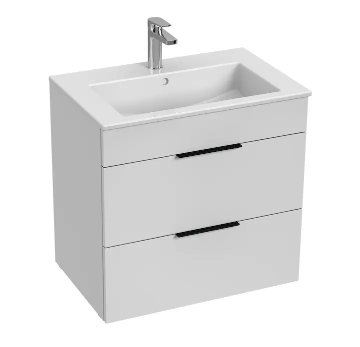 Cube - skříňka s umyvadlem 65 cm, 2 zásuvky, bílá (H4536021763001) Ověřený