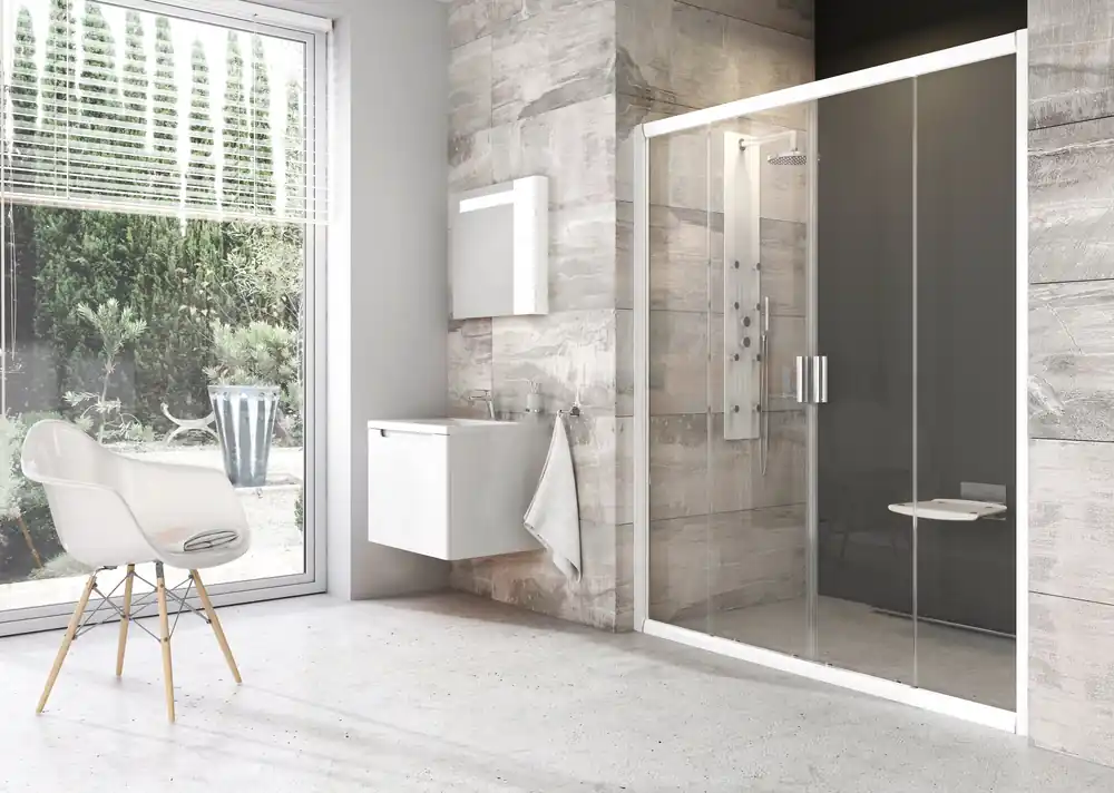 Premium BLDP4 150 dveře posuvné, rám bílý/sklo transparent (0YVP0100Z1)