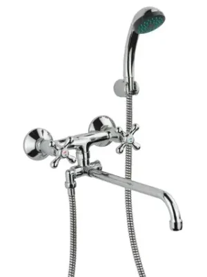 Rio II - kombinovaná kohoutková nástěnná baterie vana-umyvadlo, kulaté ústí 300 mm, rozteč 100 (RK1129A) Značkový