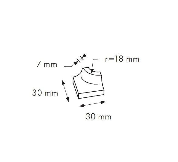 Must-Have IN Azzurro Cod. D RAL 2208010 - venkovní roh 2,5x2,5 modrá matná (0011D36)