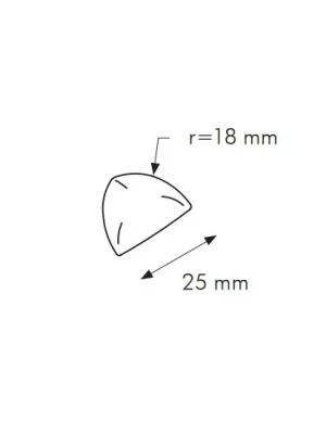 Denní Nabídka IN Giada Cod. F RAL 1608010 - venkovní roh 2,5x2,5 zelená matná (0011F54)